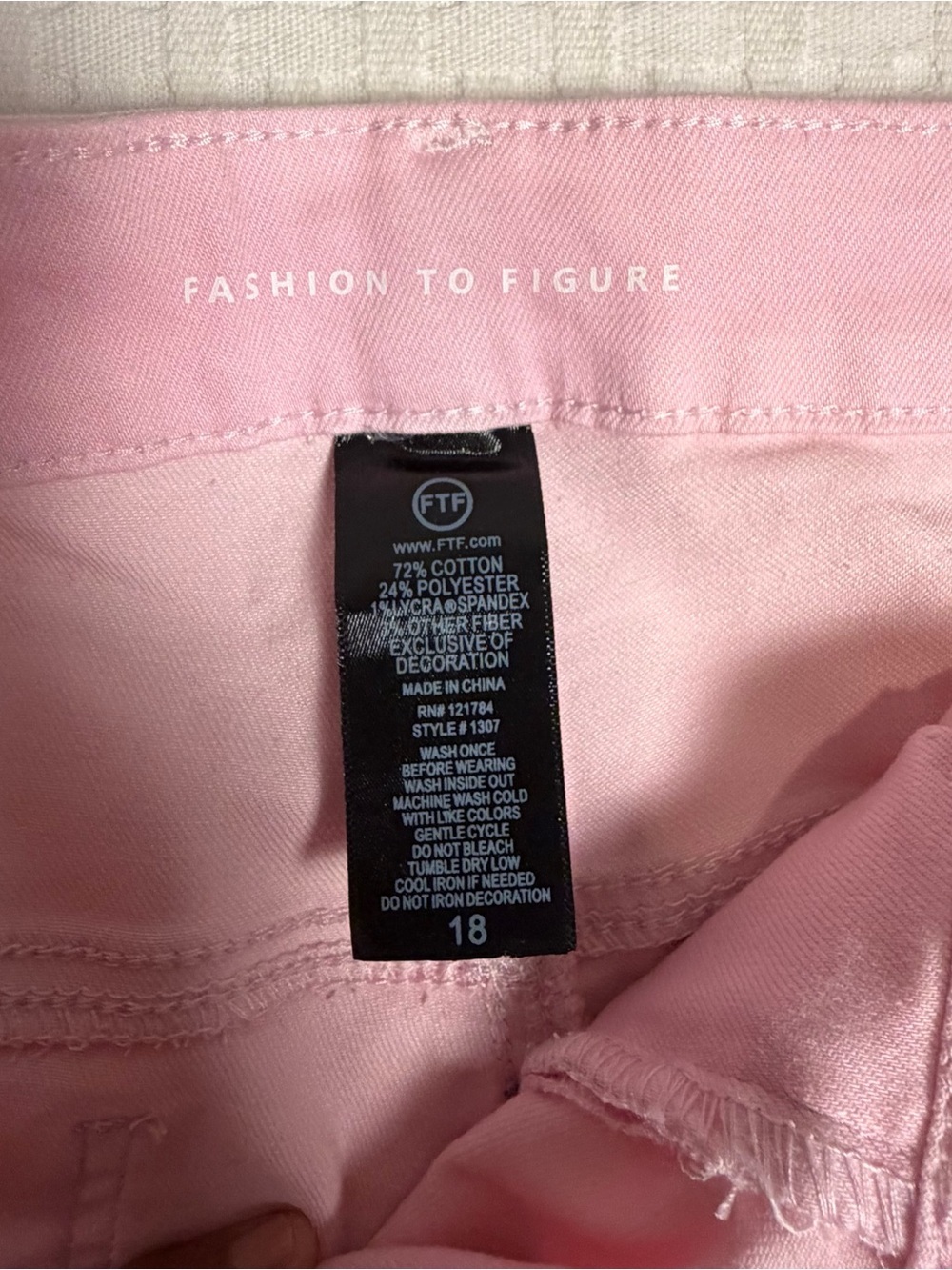 NEW Fashion To Figure FTF Pink Jogger Jeans Denim Size 18 Casual Barbiecore - Picture 3 of 11
